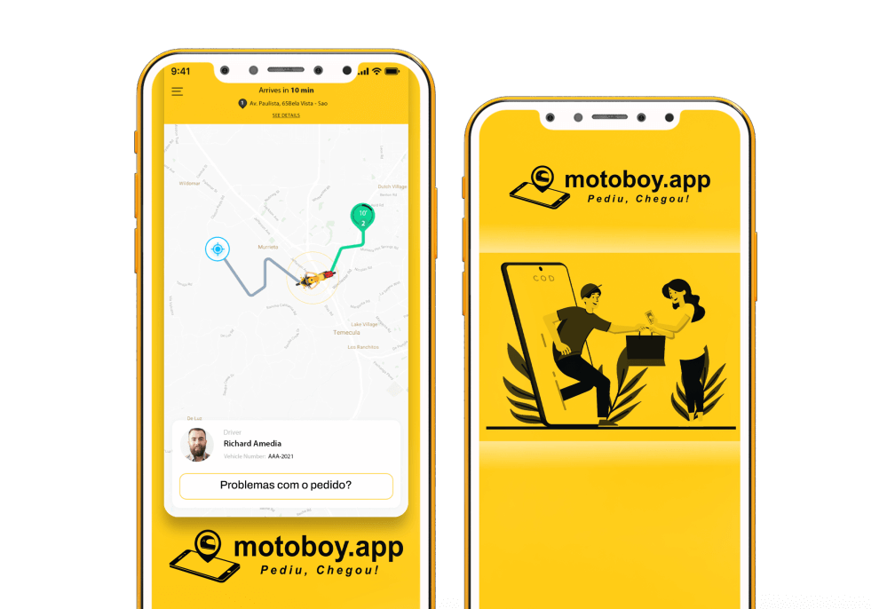 Serviço de Entrega de Moto boy com Moto de Corrida e Entregador